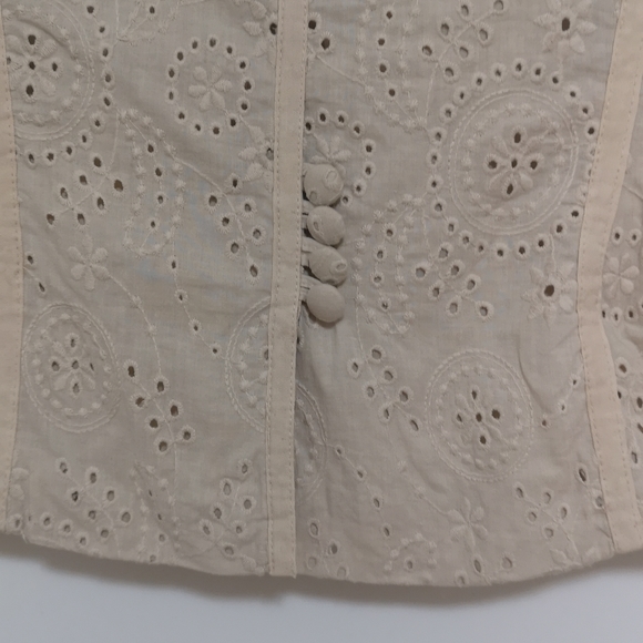 🌟HP!!!🌟Rare VINTAGE MANGO SUIT Gorgeous Summer Jacket with chikan work fabric. - Picture 14 of 14